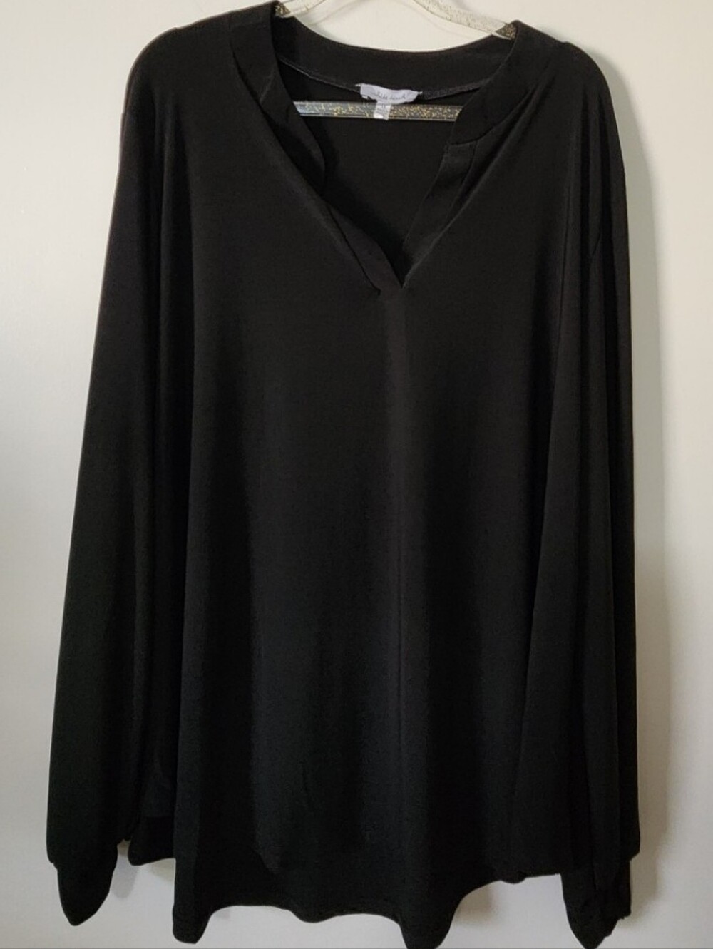 Women's White Birch V-neck Blouse Minimalist Chic Dark Academia Career Office 1X
